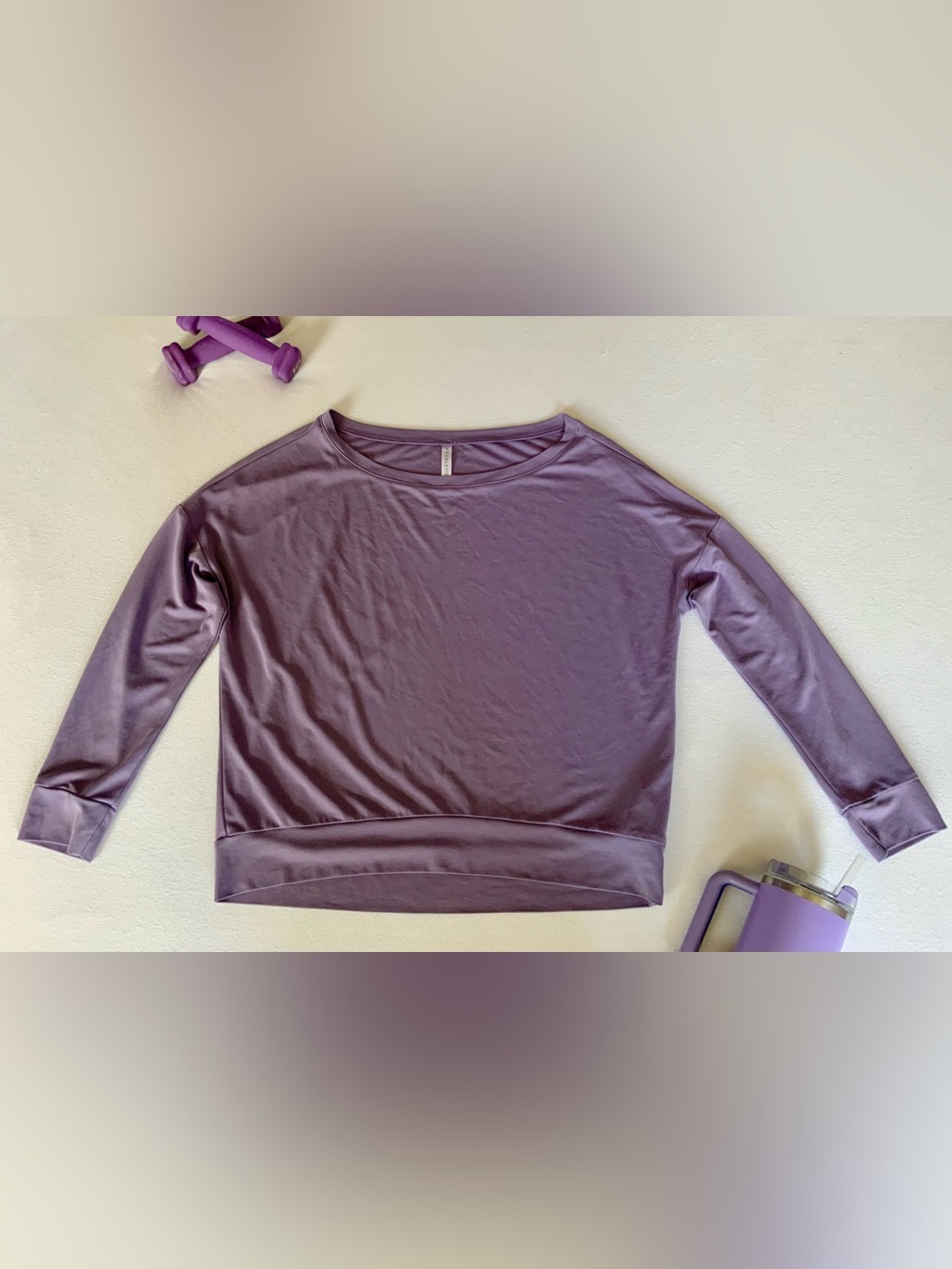 Fabletics Betty Dove Pullover Purple Long Sleeve Top XS